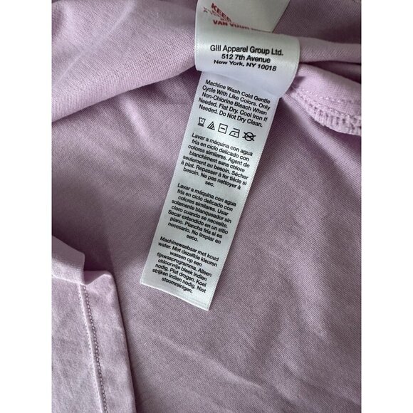 DKNY Sport Women's Cotton Embossed Logo High-Low T-Shirt Purple M New - Picture 12 of 13